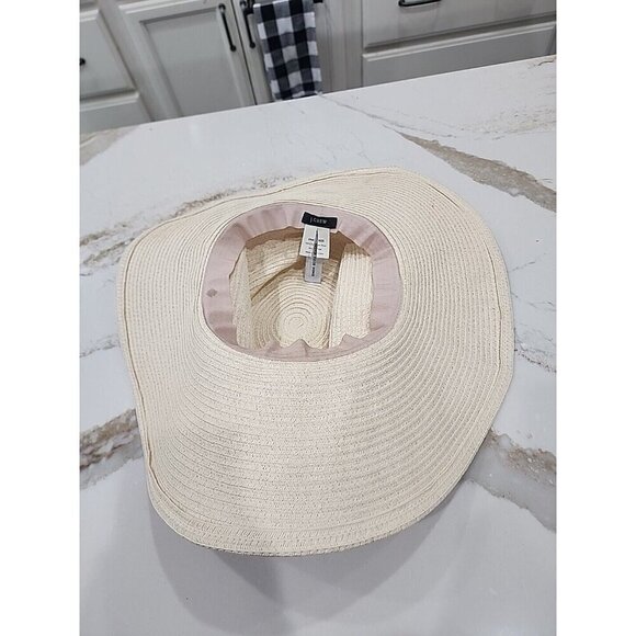 J. Crew Hat Light Tan Sun Floppy Beach Travel Vacation Women's One Size - Picture 5 of 6
